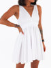 Bavlněné šaty s psaníčkovým výstřihem bílé c307 k01