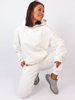 Sweatshirt Set With Kangaroo Jacket + Loose Pants | white B29
